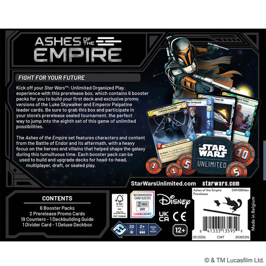Star Wars: Unlimited – Ashes of the Empire (Prerelease-Box) EN (Vorbestellbar - Auslieferung ab dem 10.07.2026)